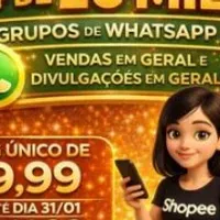 Grupo de WhatsApp: 9,99 Lista + de 20mil grupos de whatsapp